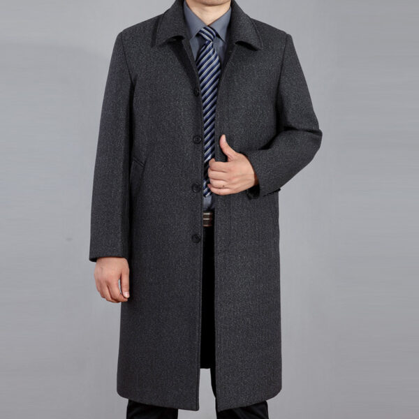 C32010Men's coat lapel men's woolen coat