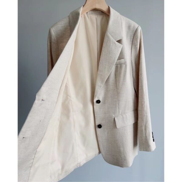 C40810   Spring women's clothing Italian luxury tail single high-end style Dewdrop series Tencel linen - Image 3