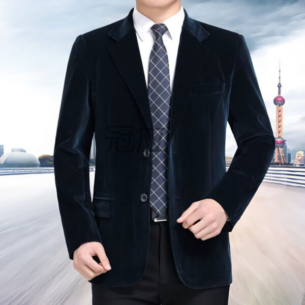 C40824  Woodpecker middle-aged and elderly men's corduroy casual suit corduroy - Image 2